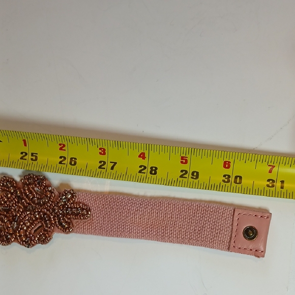 ? Peach Beaded Leather & Stretch Belt Bohemian Cottagecore Lolita main image 10